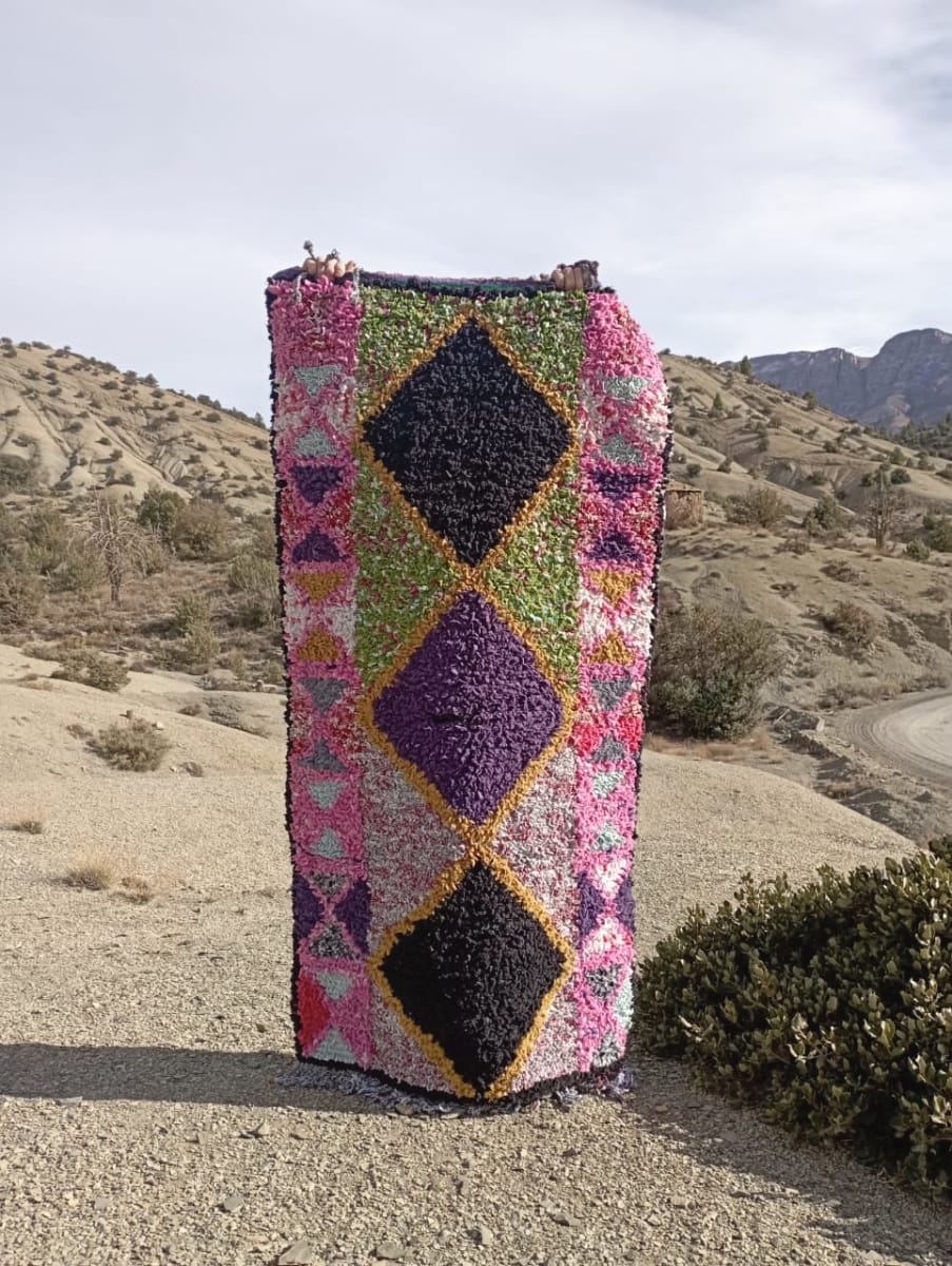  Boucherouite Cotton Thread Colored Morocco