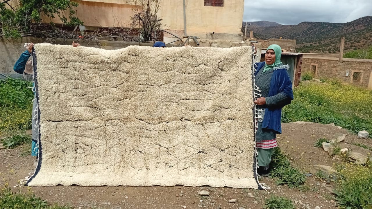  Beni Ourain rug  Black, White Morocco