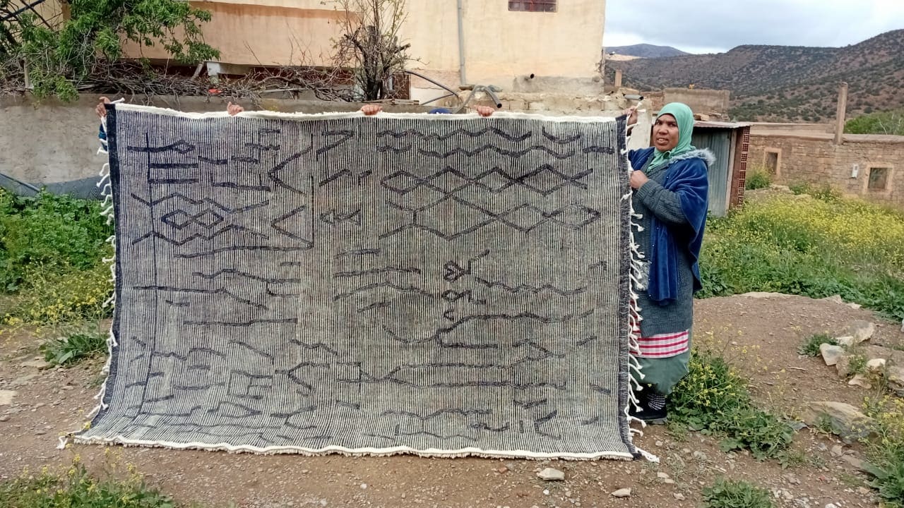 Beni Ourain rug  Black, White Morocco