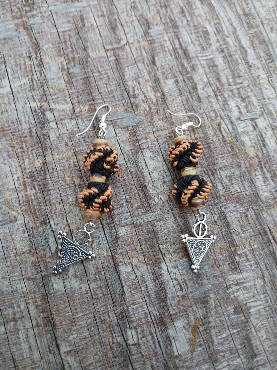 Button Dangle Earrings