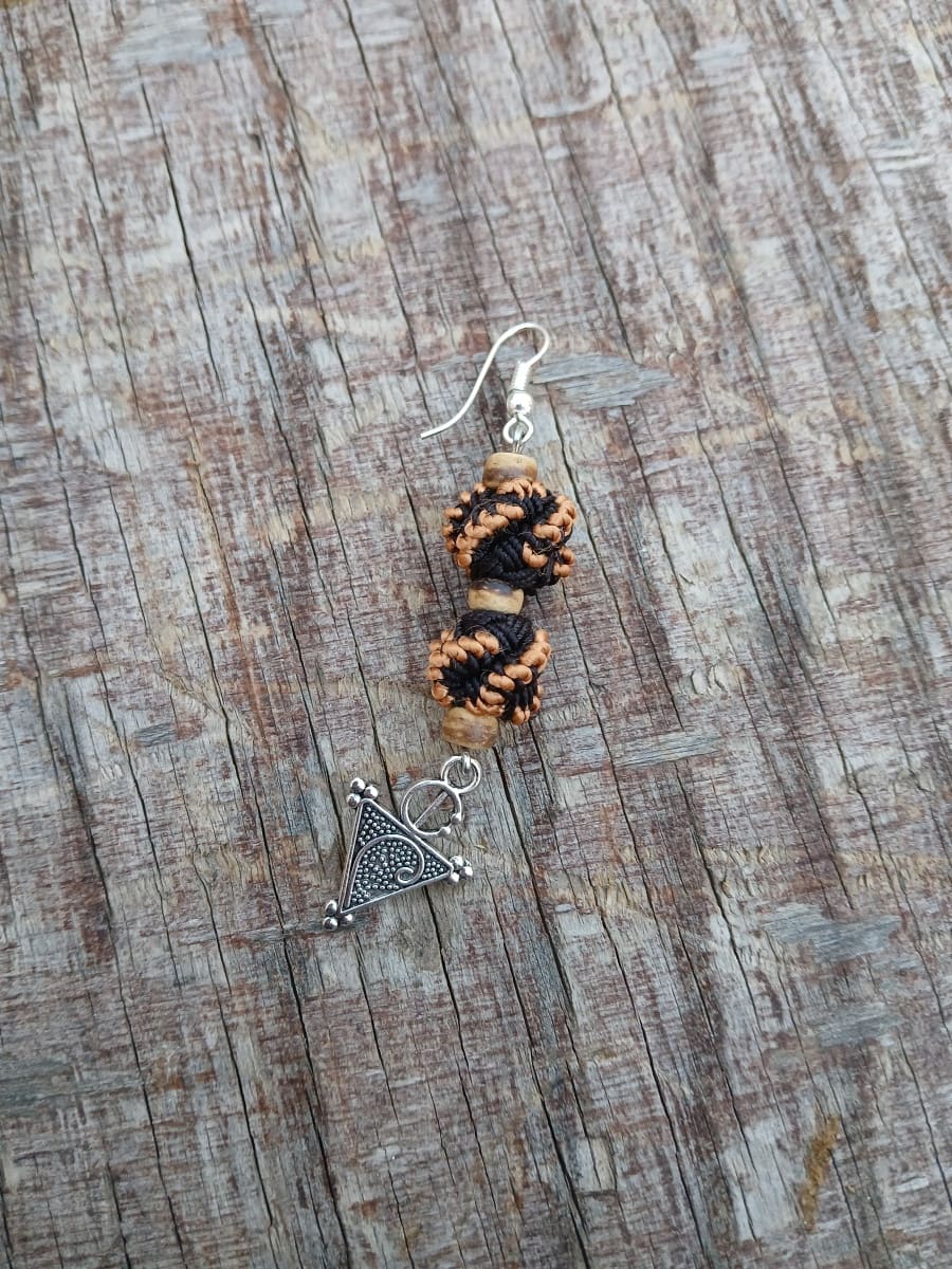 Button Dangle Earrings