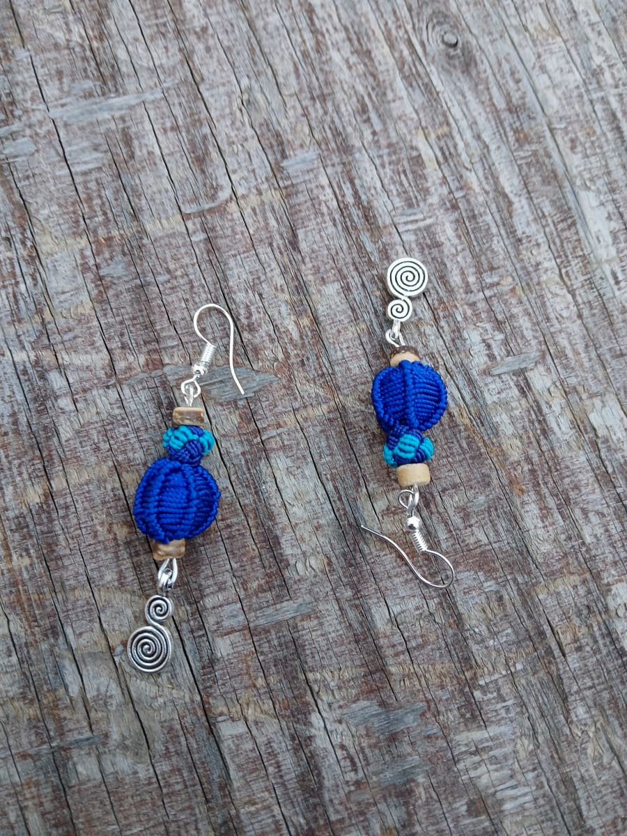 Button Dangle Earrings