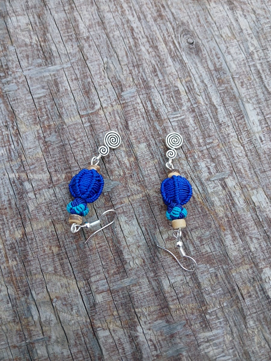 Button Dangle Earrings