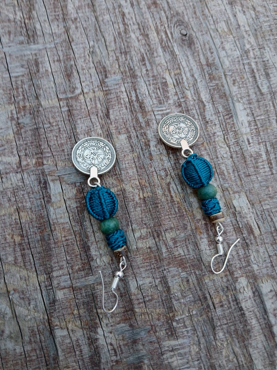 Button Dangle Earrings