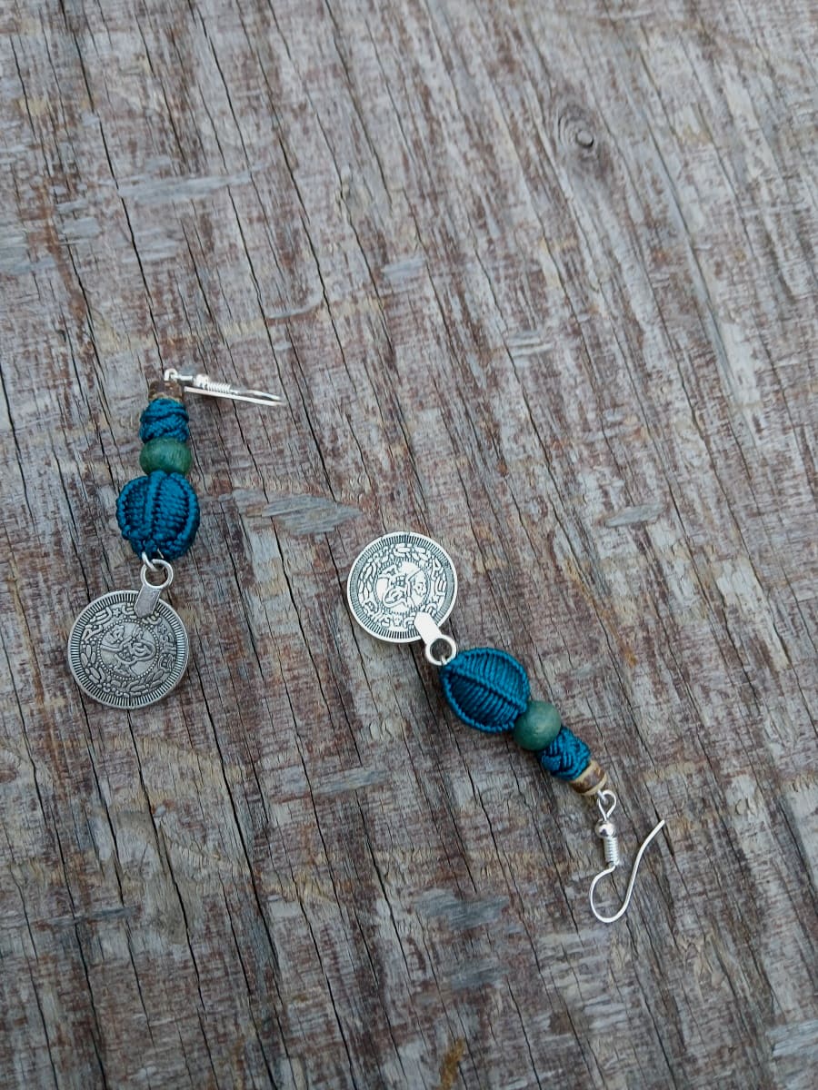 Button Dangle Earrings