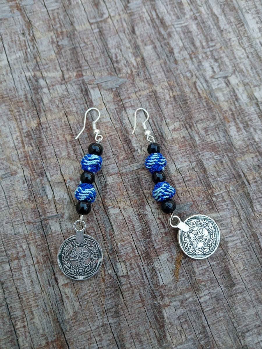 Button Dangle Earrings