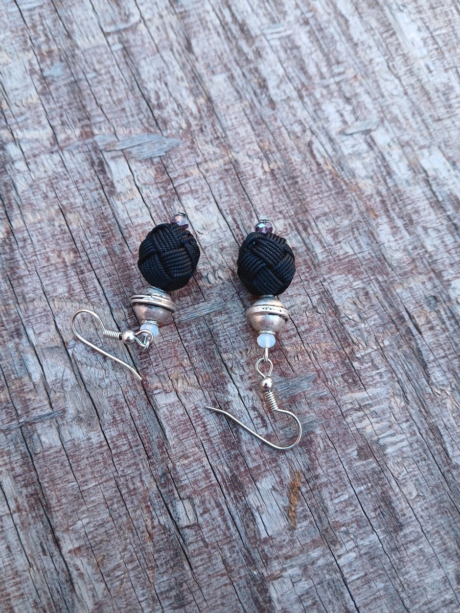 Ball and Button Earrings