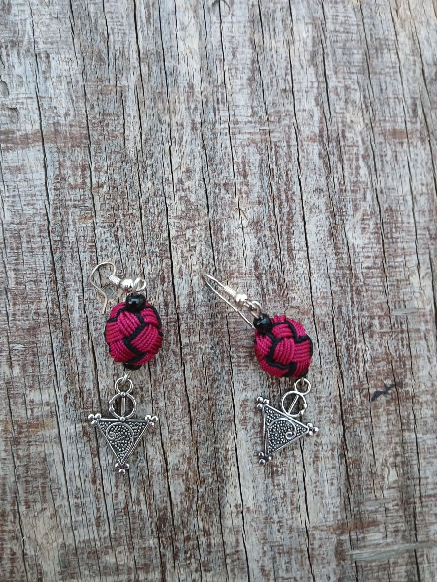 Button Dangle Earrings