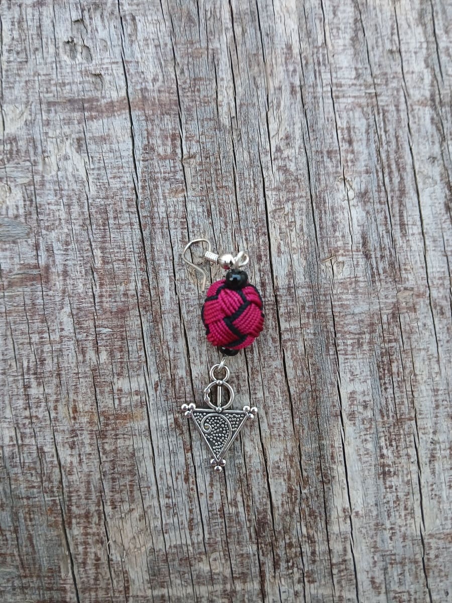 Button Dangle Earrings