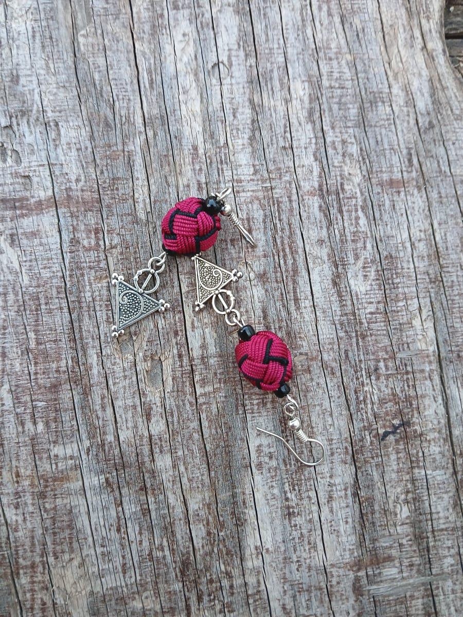 Button Dangle Earrings