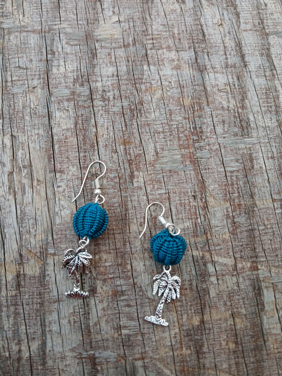 Button Dangle Earrings