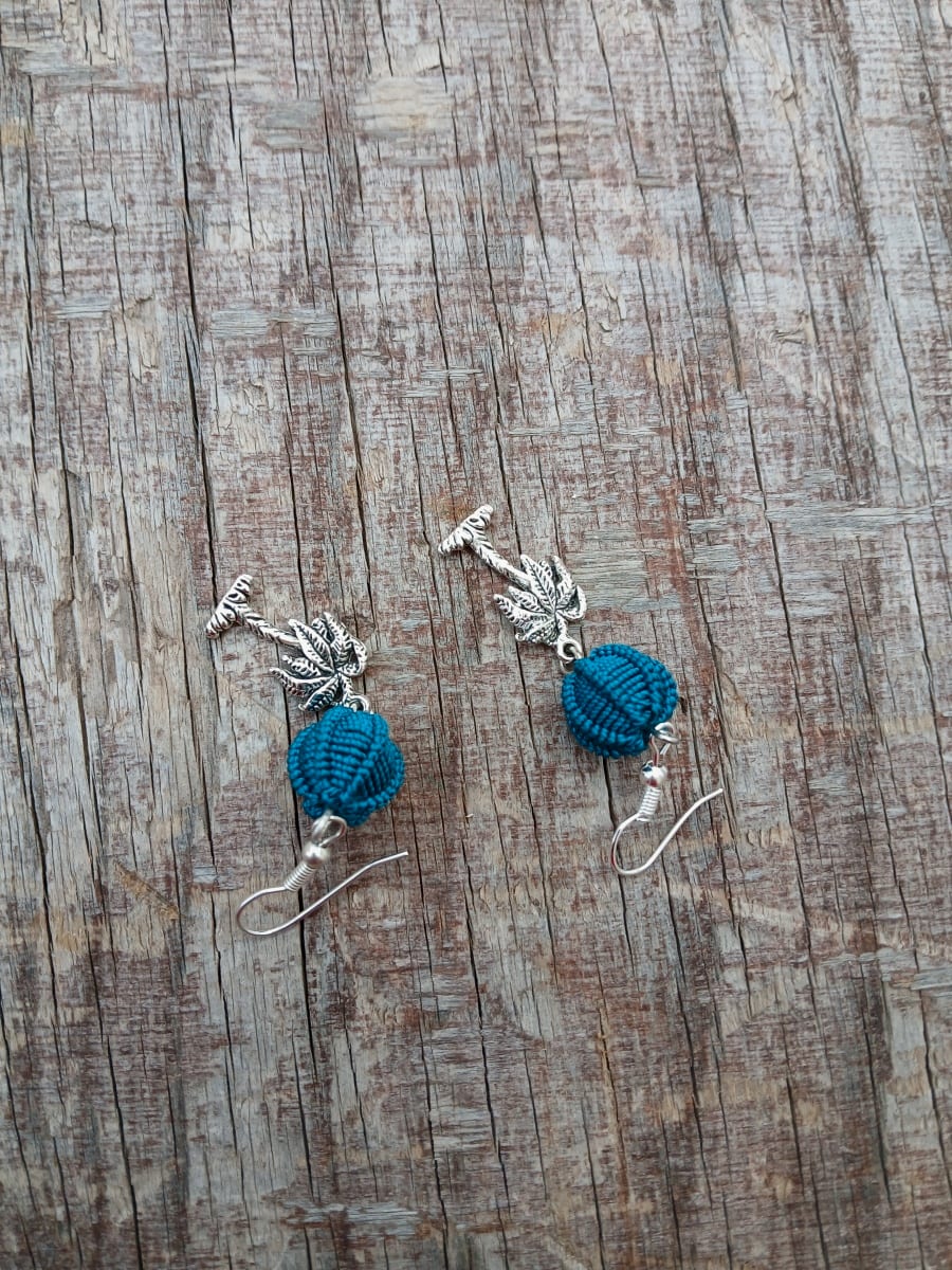 Button Dangle Earrings