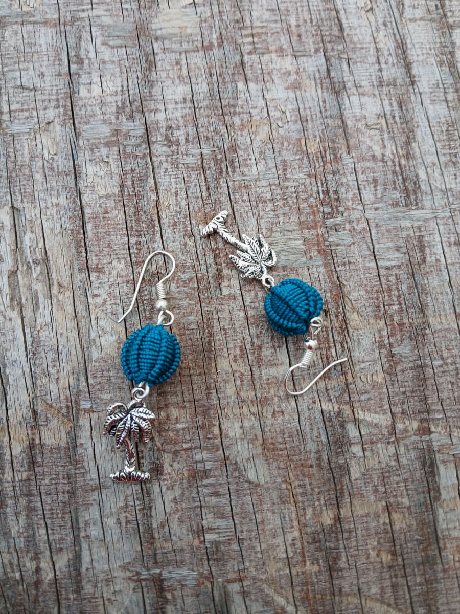 Button Dangle Earrings