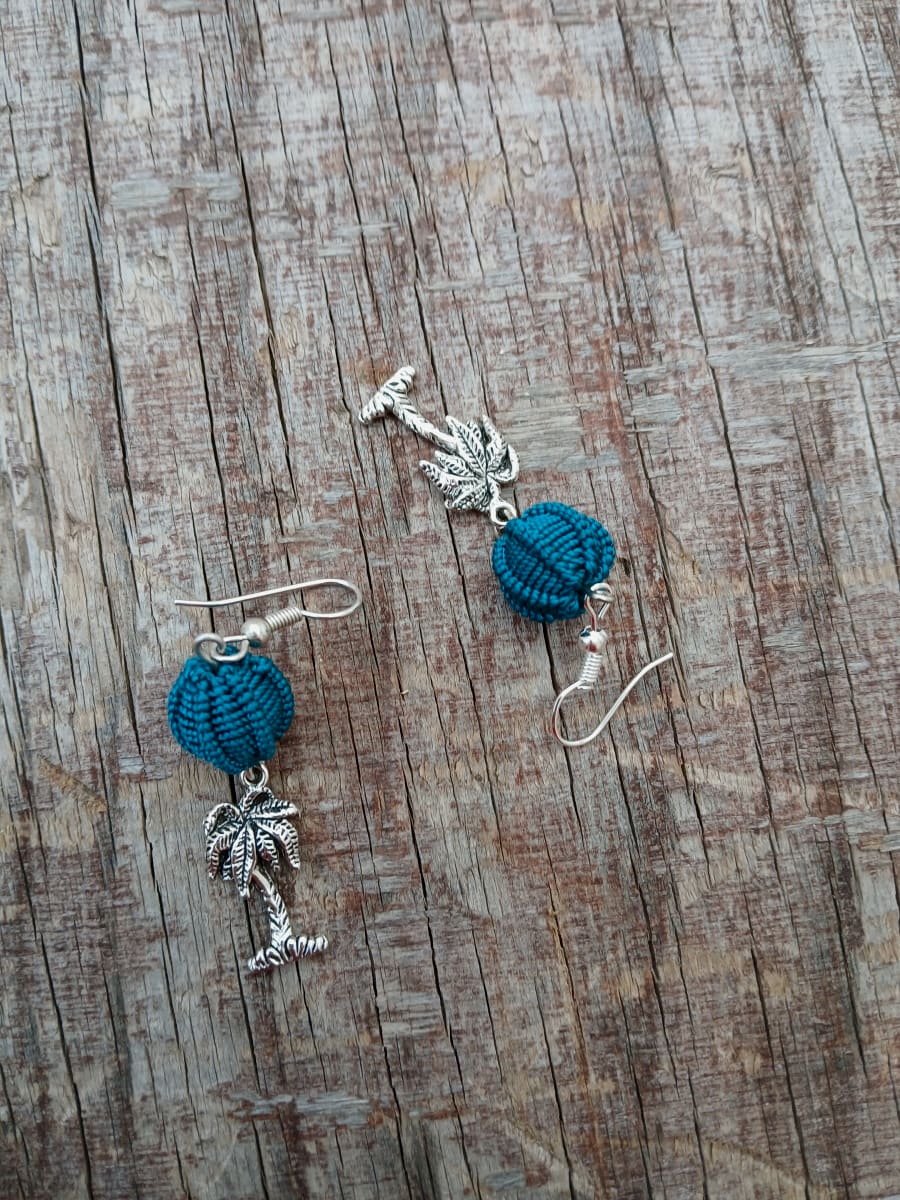 Button Dangle Earrings