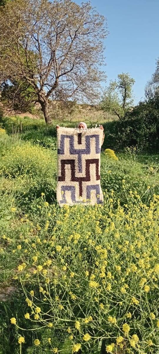  Beni Ourain rug  Blue, Black Morocco