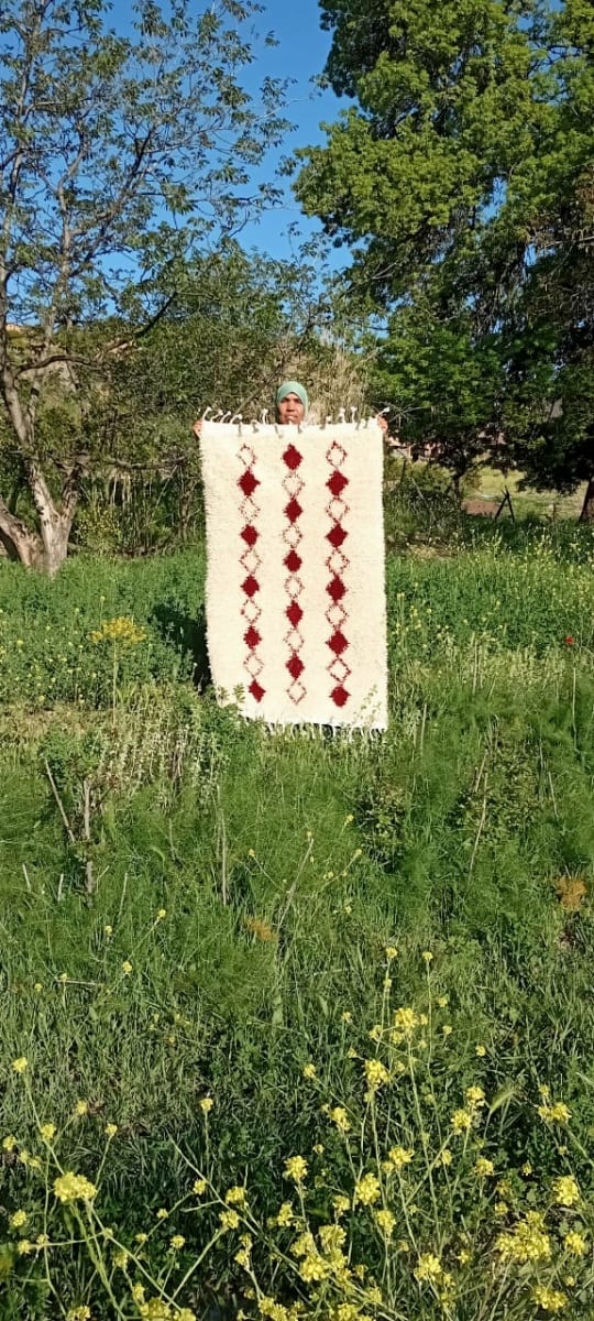  Beni Ourain rug  White Morocco