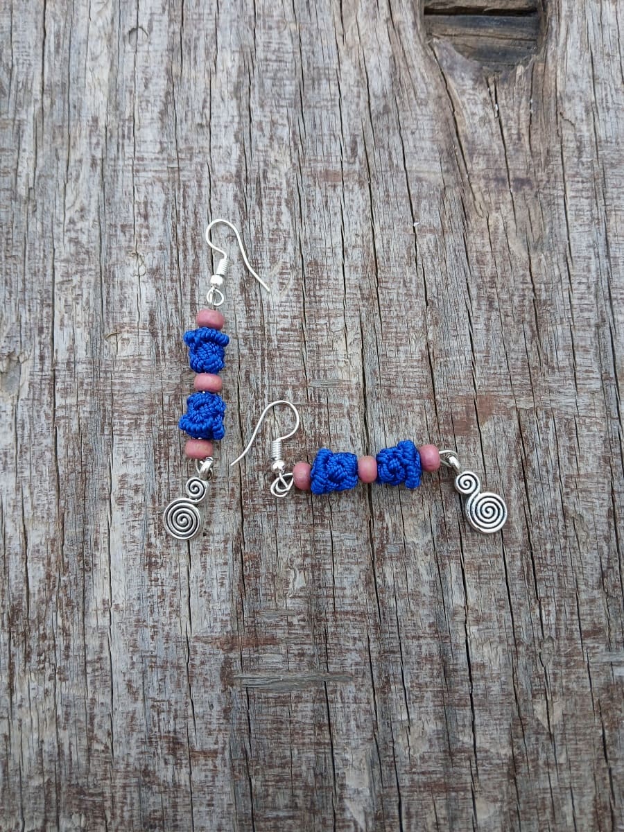 Button Dangle Earrings