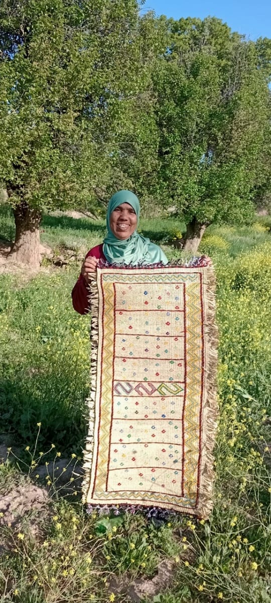  Reed rug  Colored Morocco