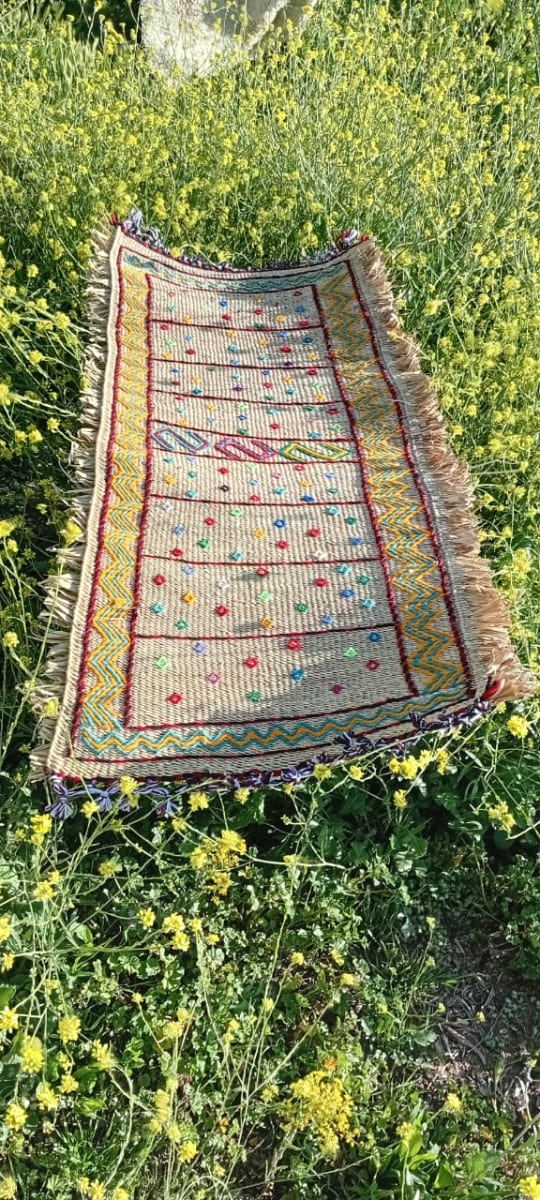  Reed rug  Colored Morocco