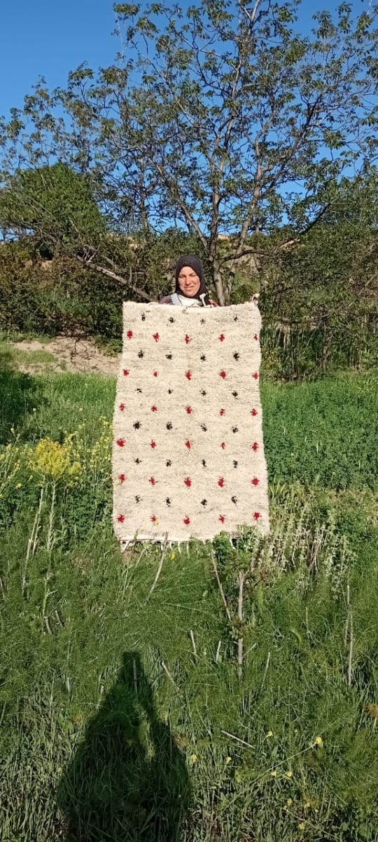  Beni Ourain rug  Red, Grey Morocco