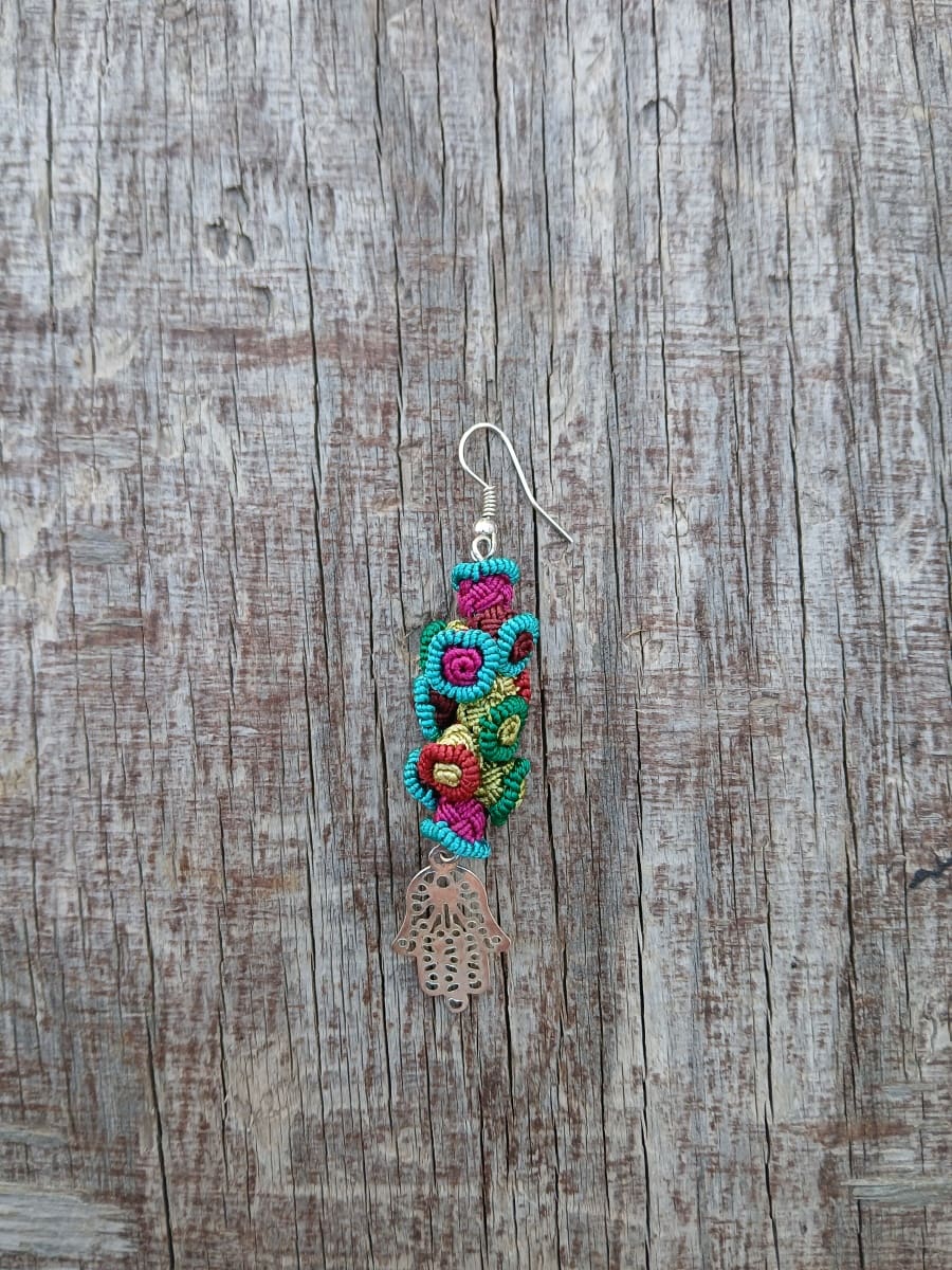 Button Dangle Earrings