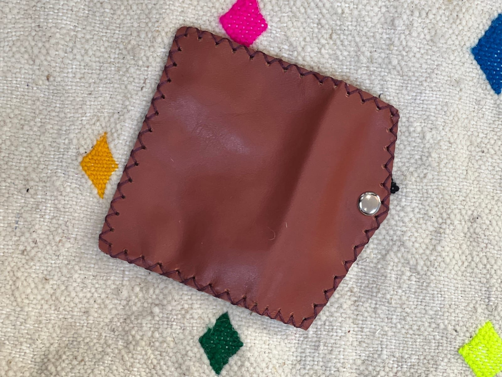   small bag leather and Sabra silk Brown Morocco