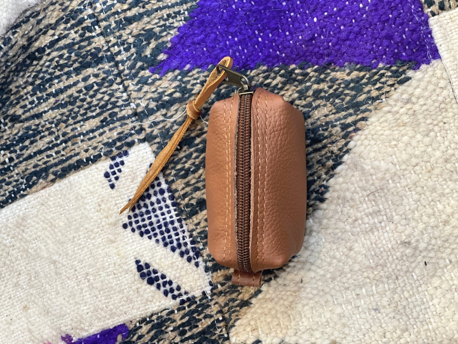   small bag leather and Sabra silk Brown Morocco