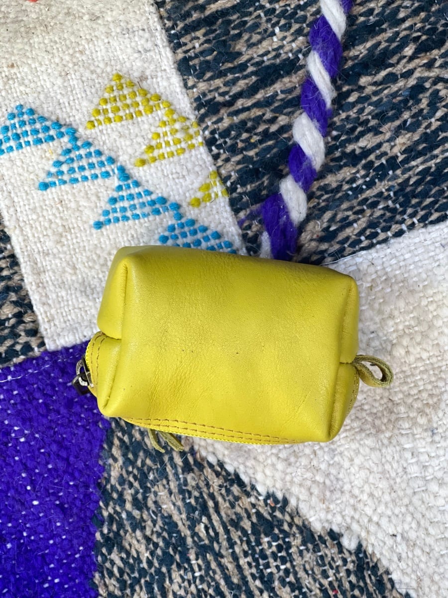   small bag leather and Sabra silk Yellow Morocco