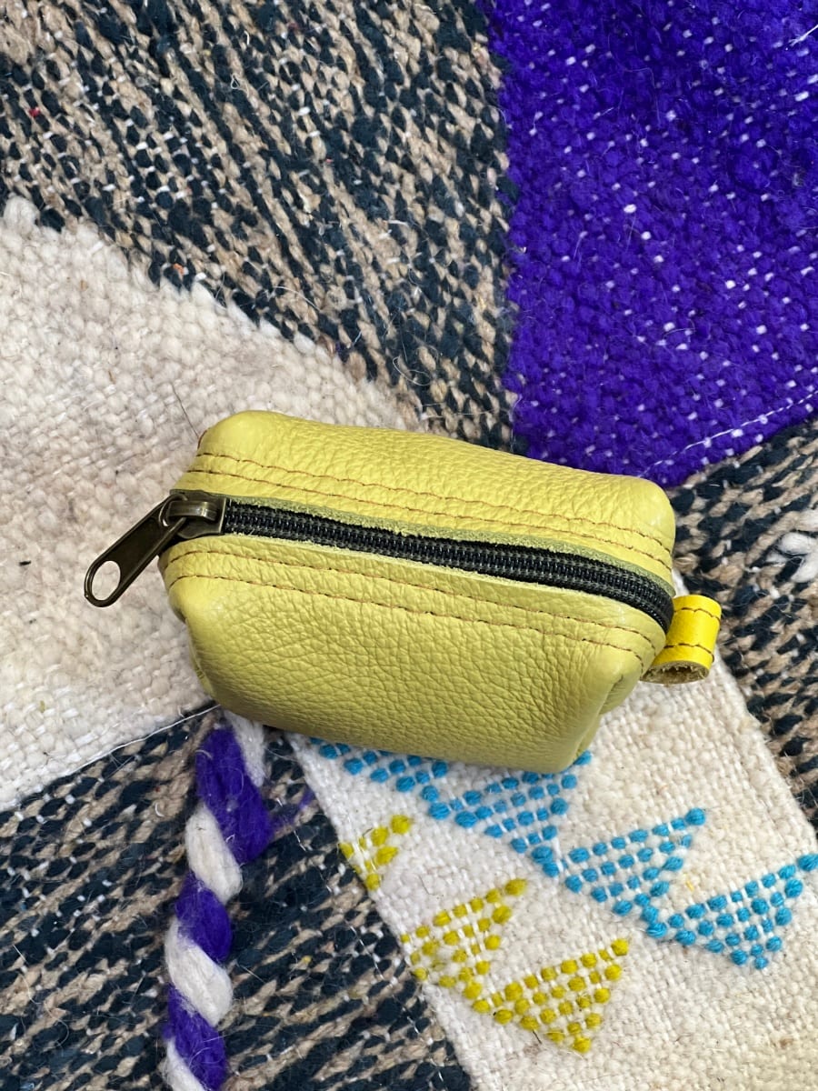   small bag leather and Sabra silk Yellow Morocco