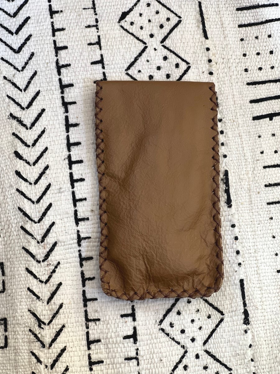   small bag leather and Sabra silk Brown Morocco