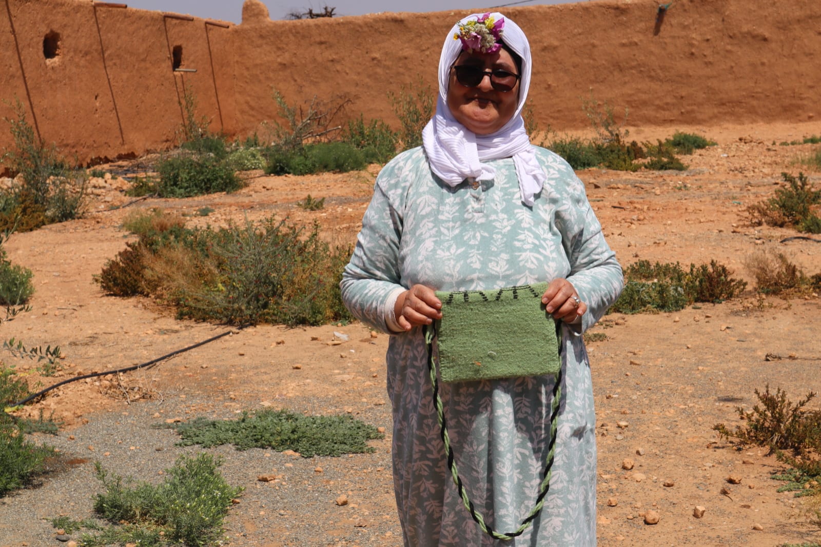  Flatweave  Green, Brown Morocco