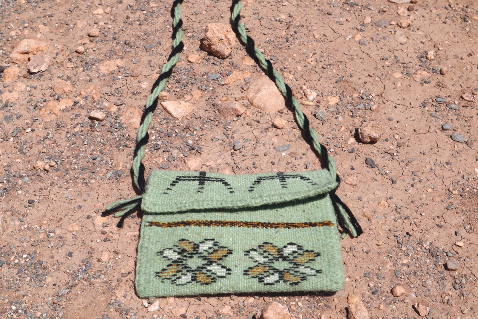  Flatweave  Green, Brown Morocco