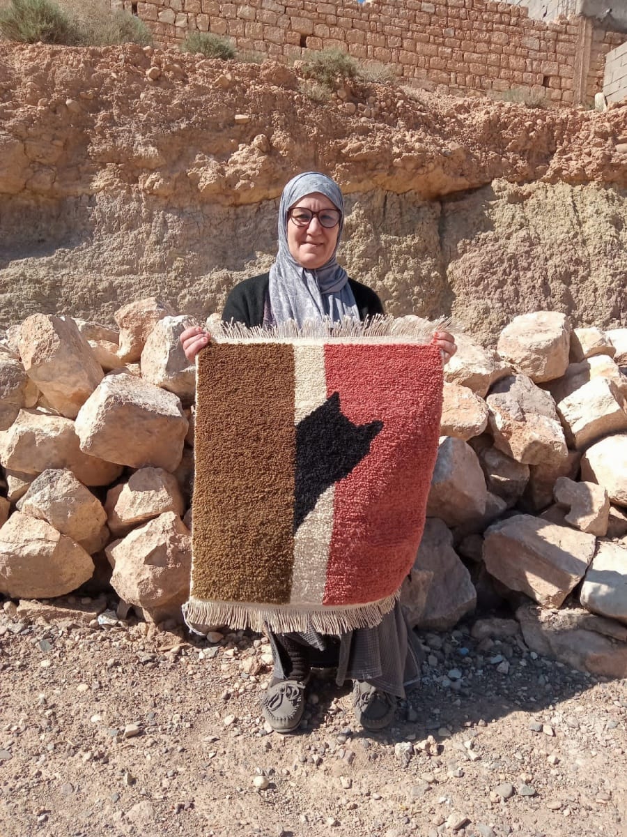 Handmade rug wall-hanging