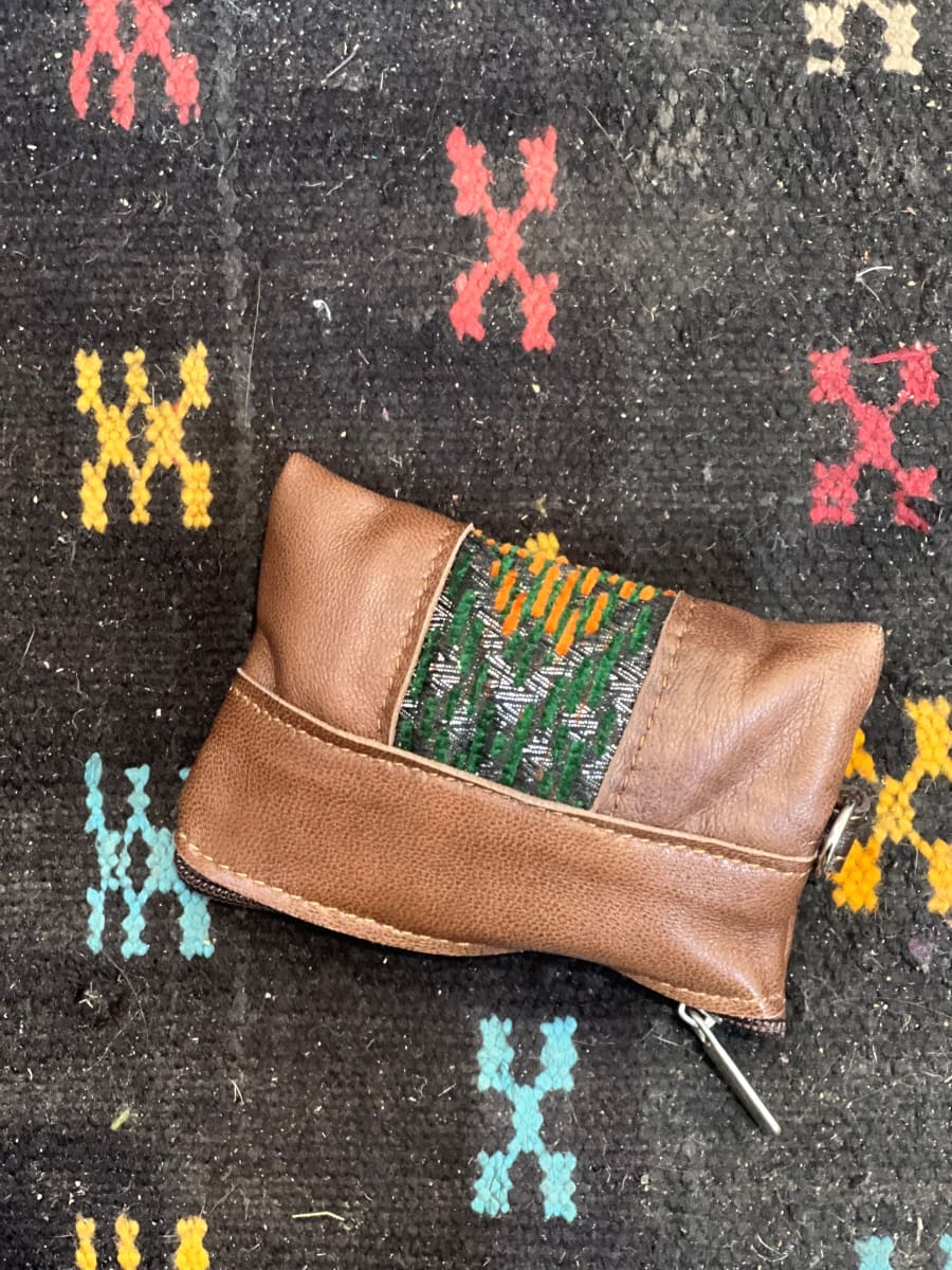   small bag leather Green, Brown Morocco
