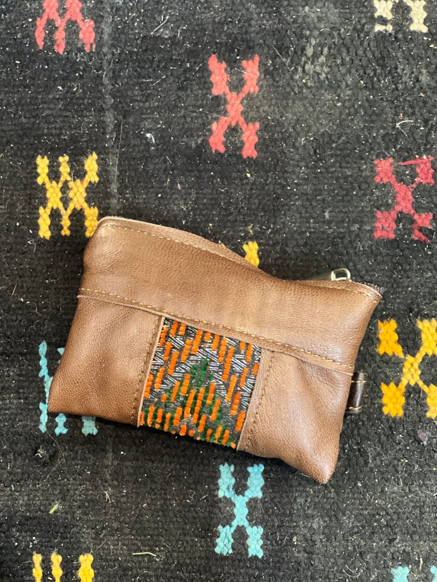   small bag leather Green, Brown Morocco
