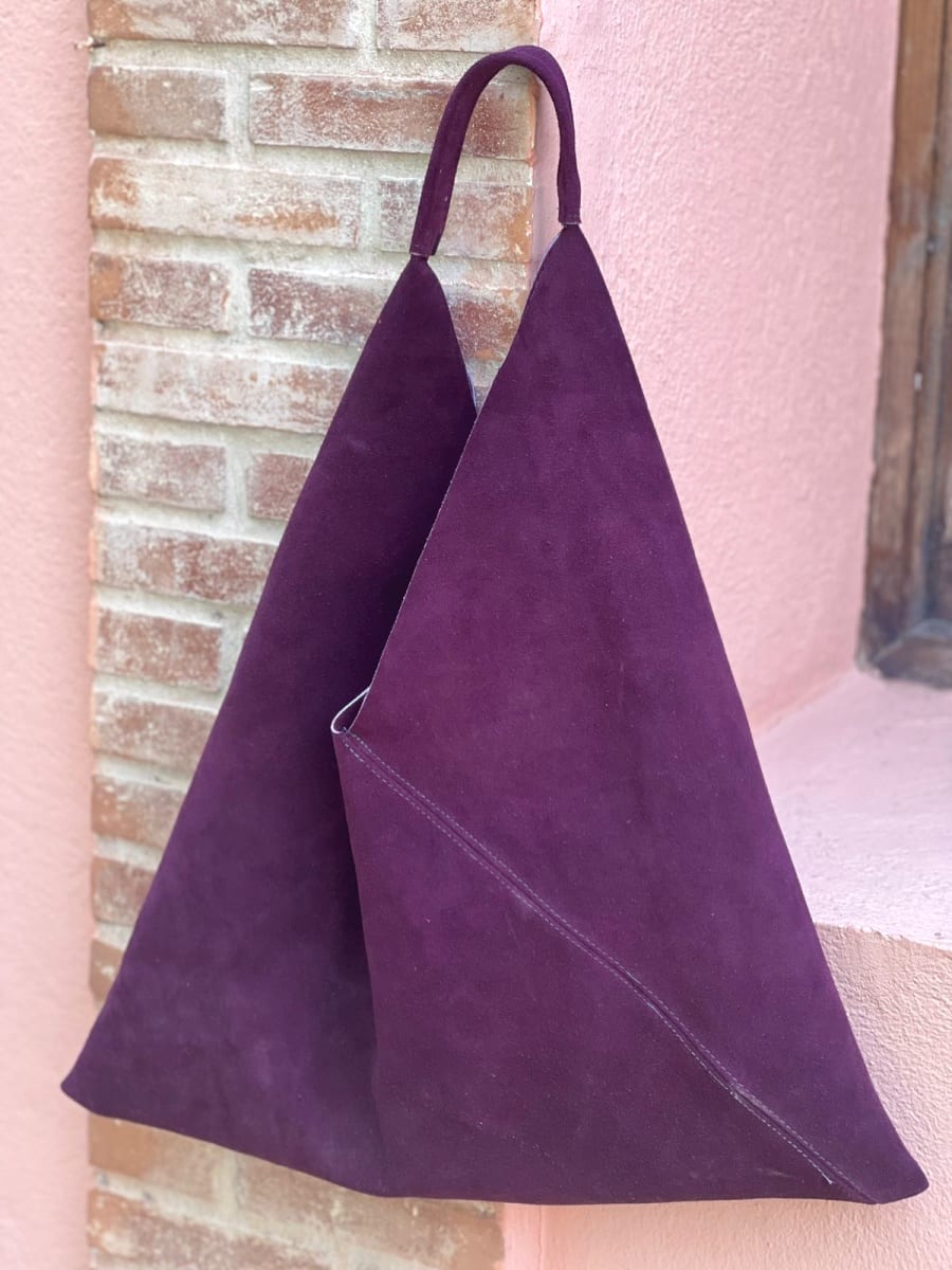  bag leather Purple Morocco
