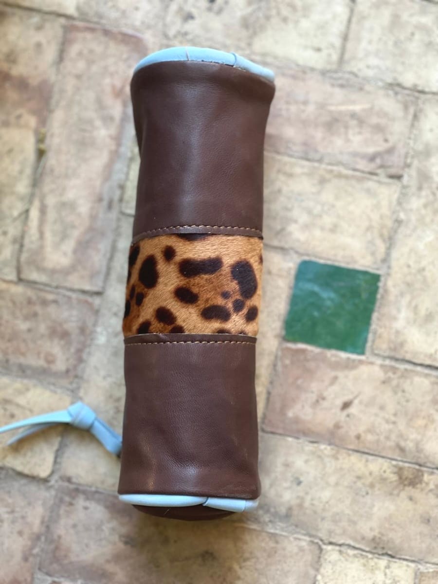   small bag leather Light Blue, Brown Morocco