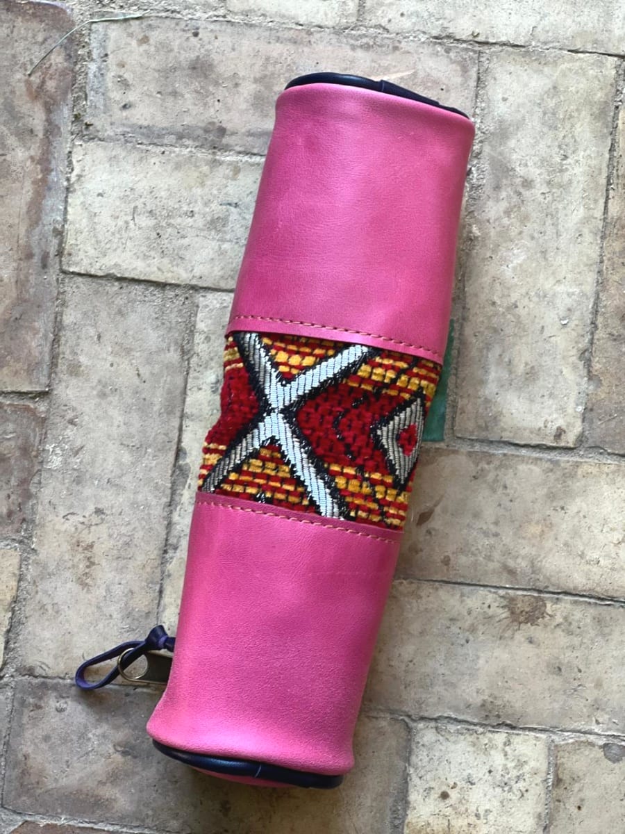   small bag leather Pink, Blue Morocco