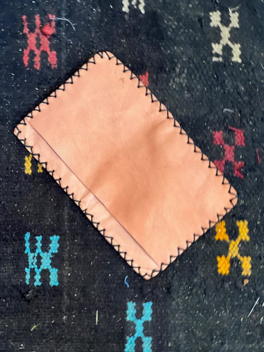   small bag leather and Sabra silk White Morocco