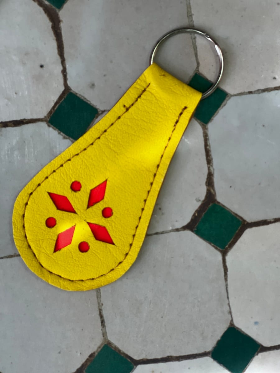   small bag leather Red, Yellow Morocco