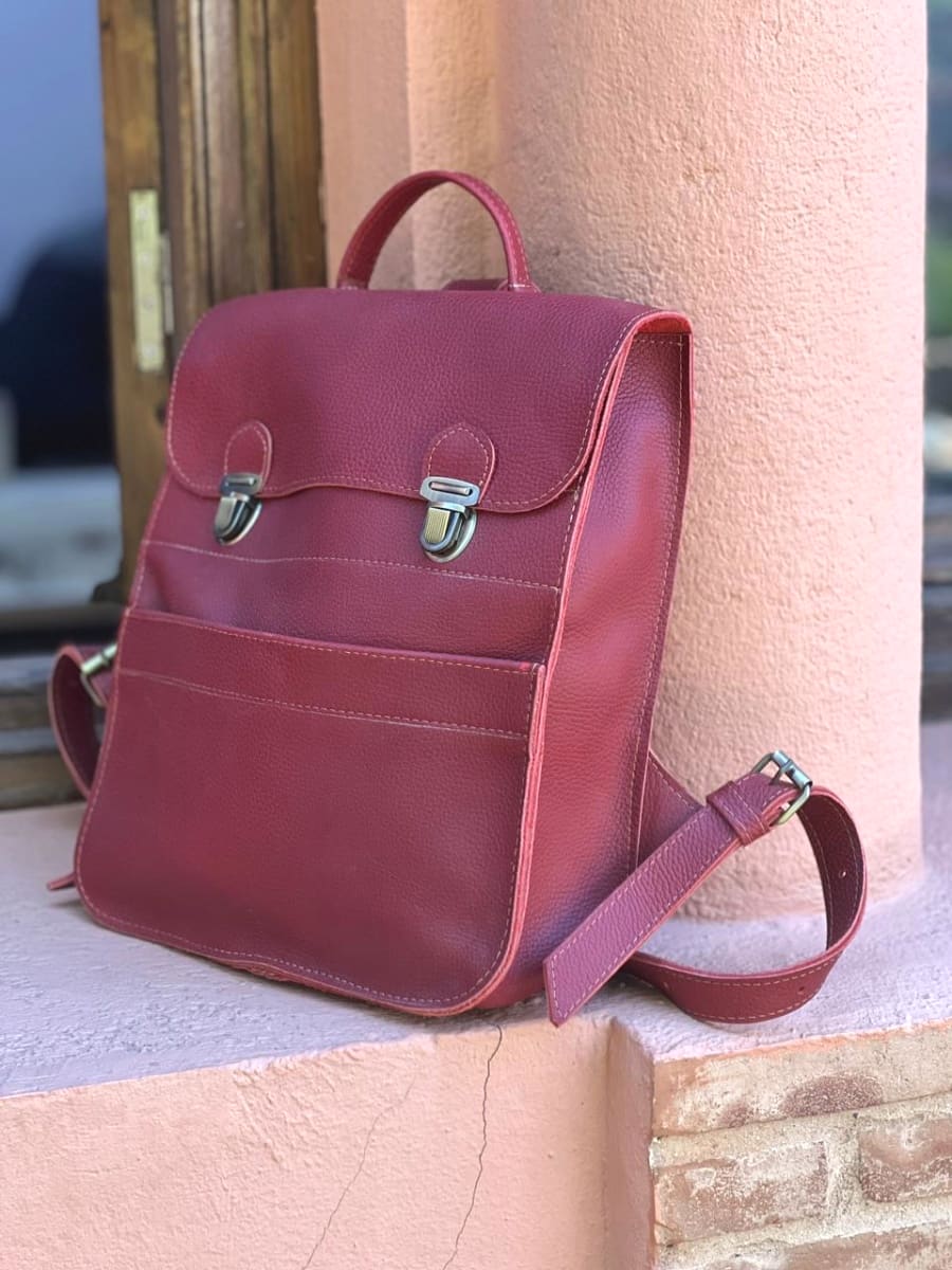  bag leather Purple Morocco