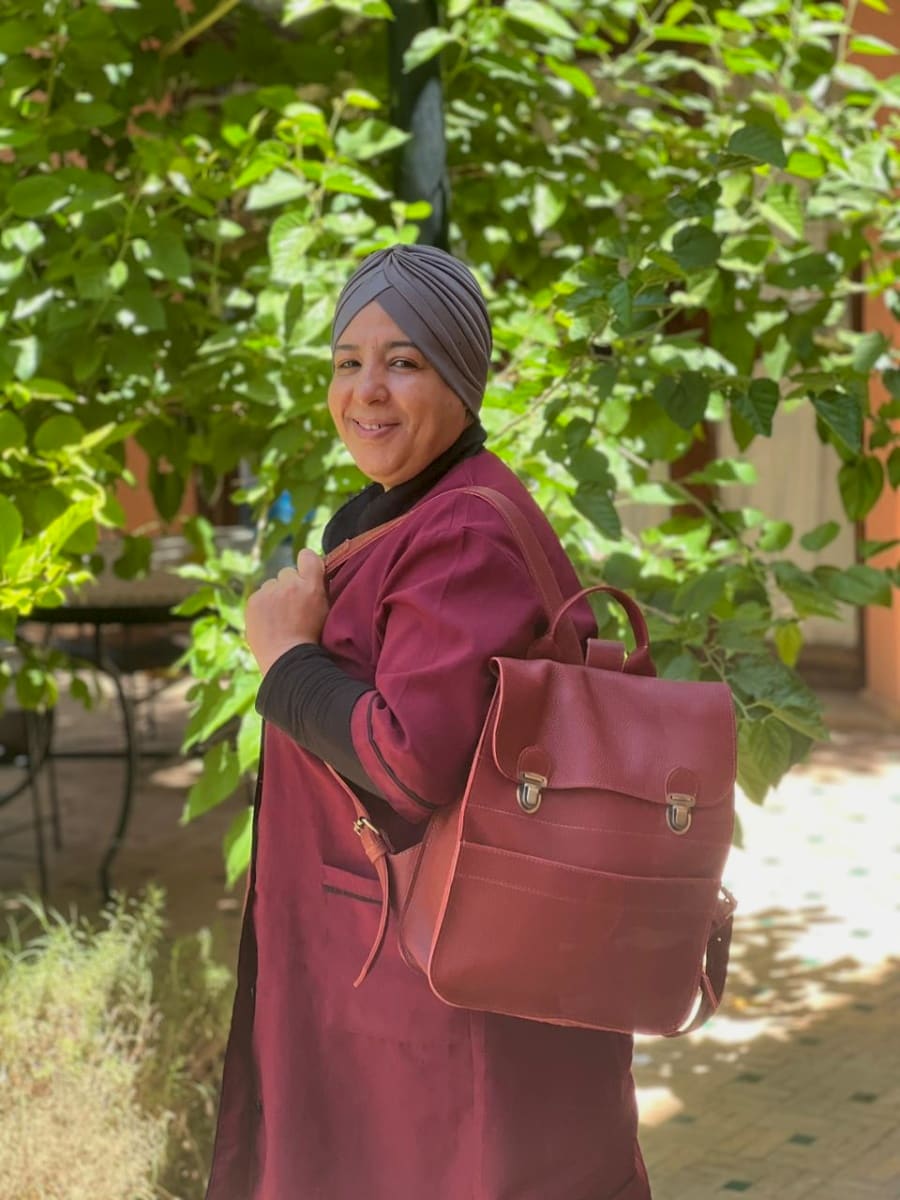  bag leather Purple Morocco
