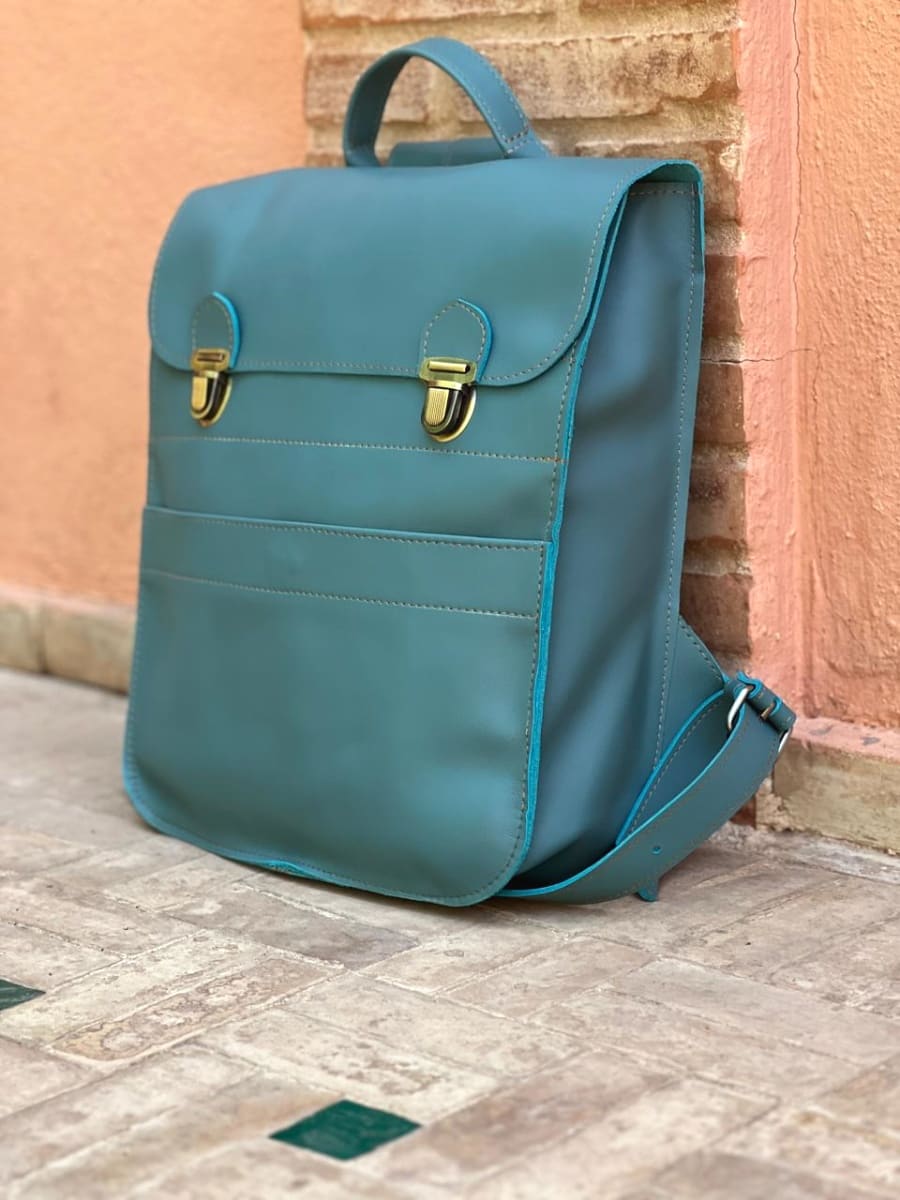  bag leather Light Blue Morocco