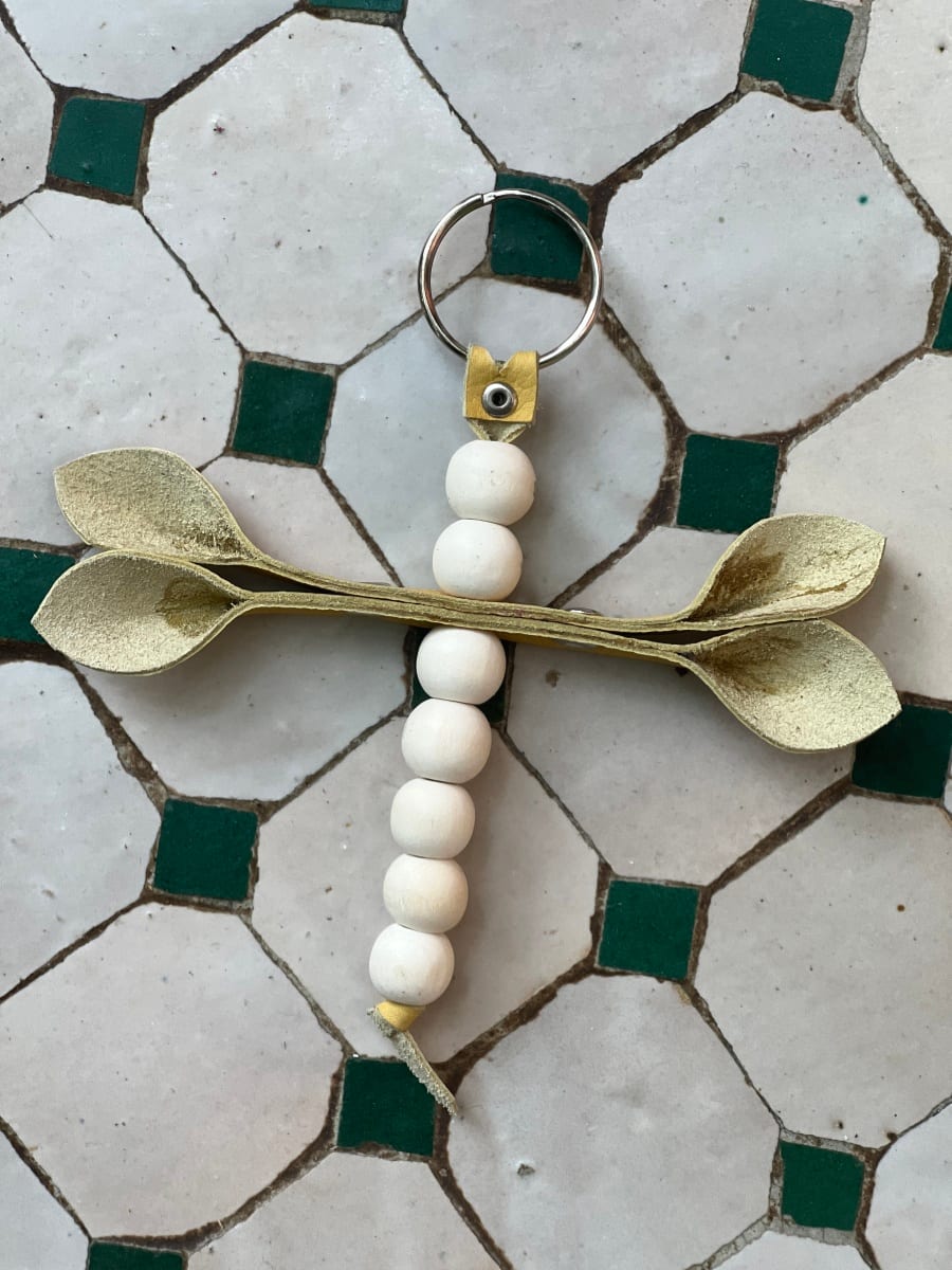   small bag leather Yellow, White Morocco