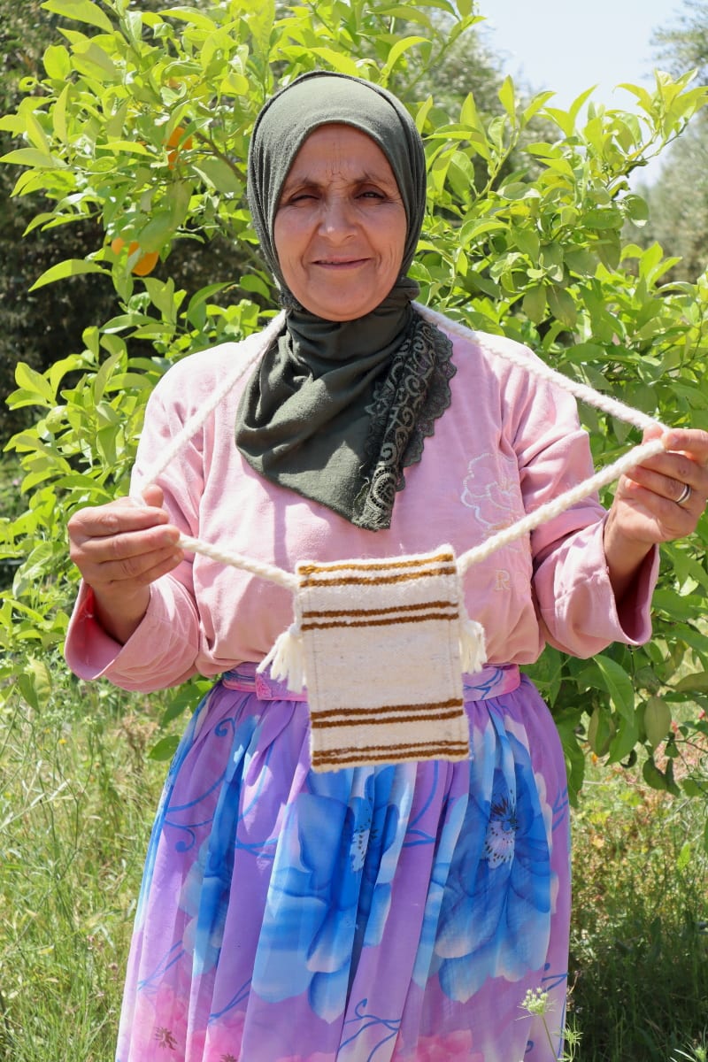  Flatweave  and  Brown, White Morocco