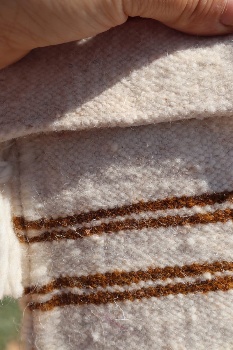  Flatweave  and  Brown, White Morocco