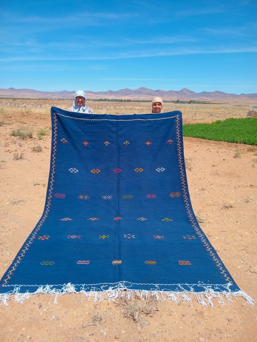 Handmade Moroccan Flatweave Rug