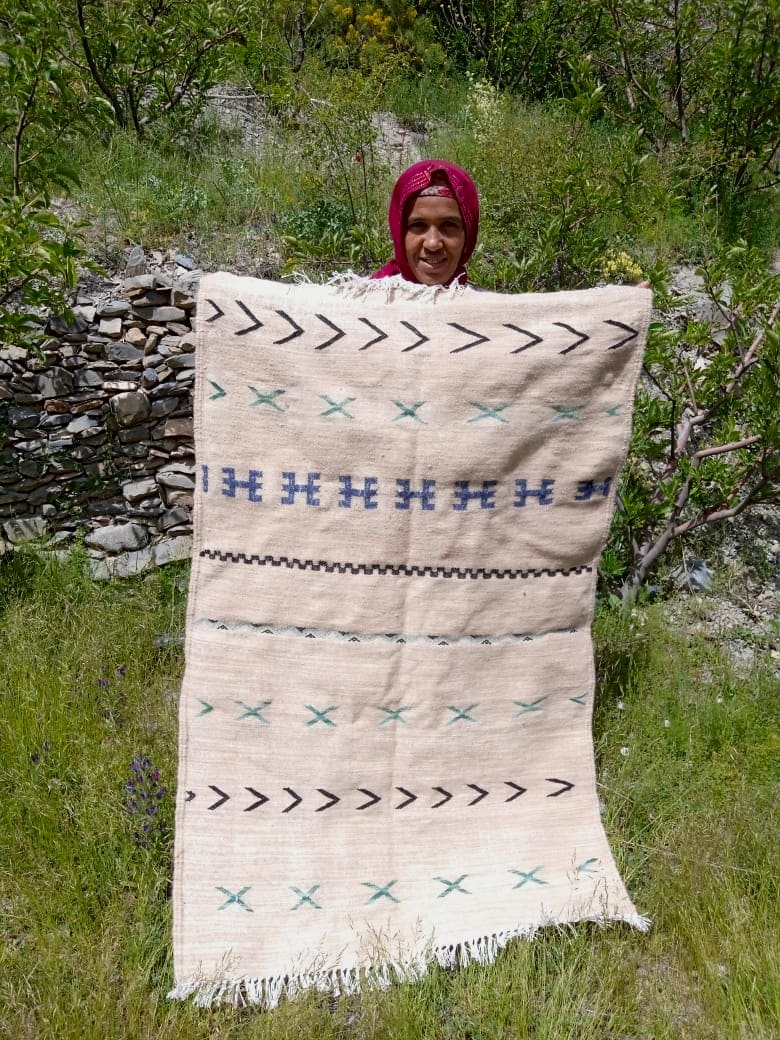  Flatweave Cotton Thread Colored Morocco