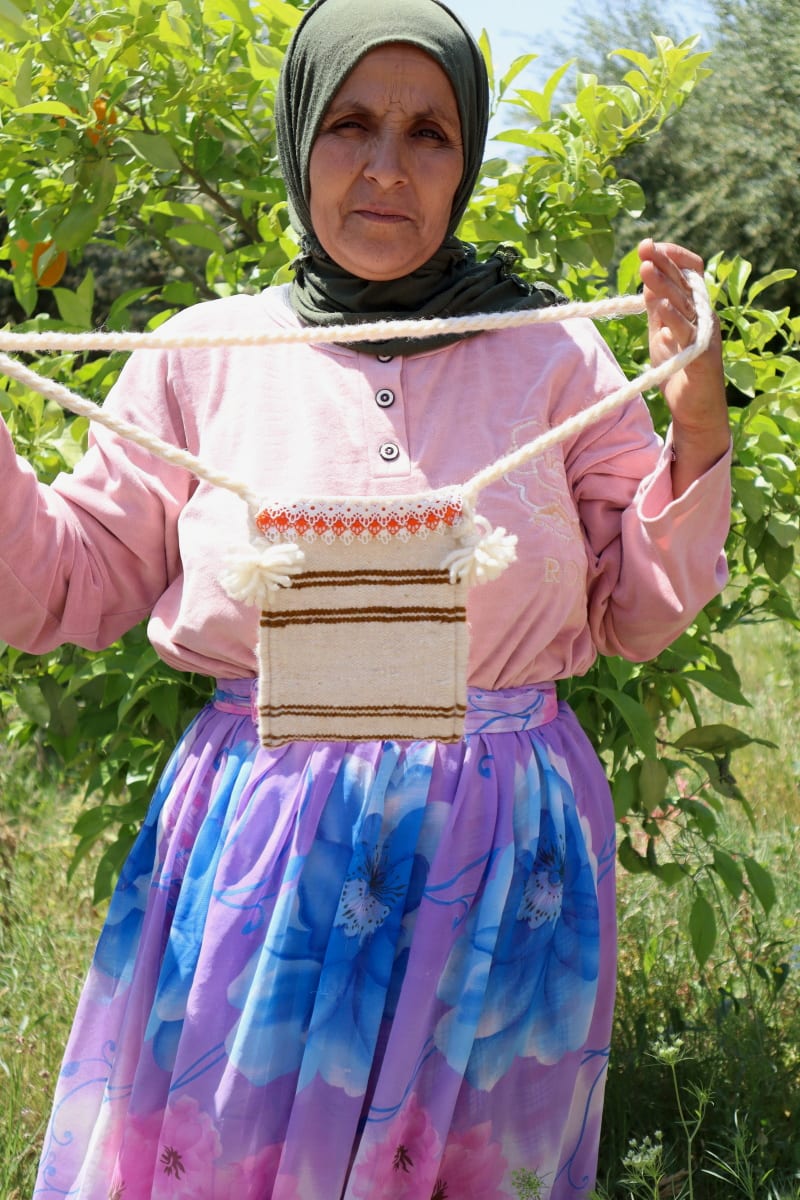  Flatweave  and  Orange, White Morocco