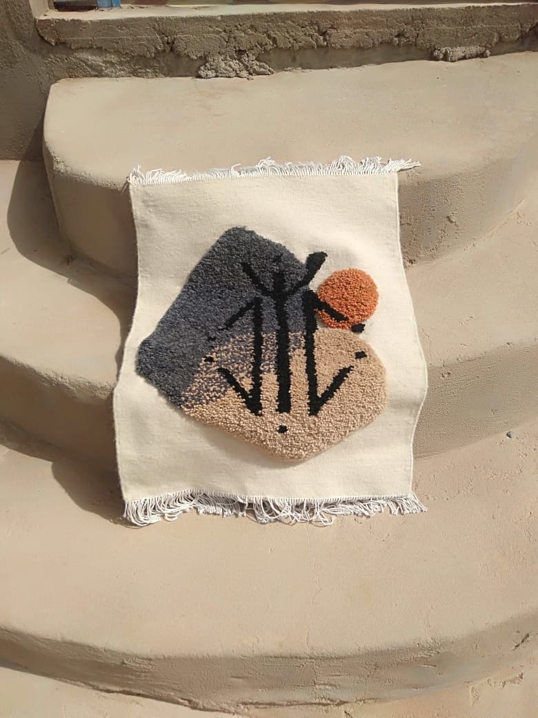 Flatweave and Pileknot rug